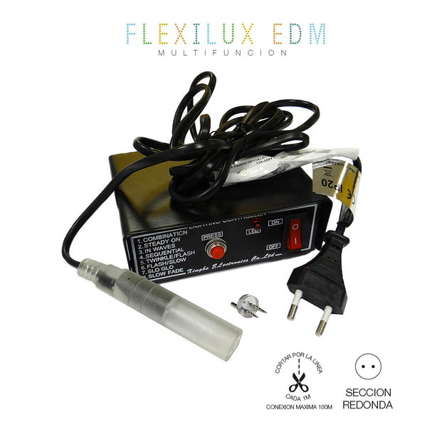 Programador Tubo Flexilux 100M 2 Vias (Ip44 Interior-Exterior) Edm