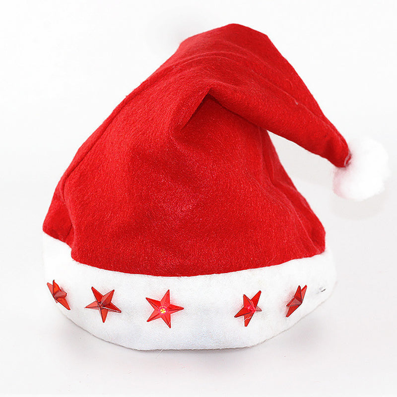 Gorro De Navidad Con Luces Led 30X40Cm