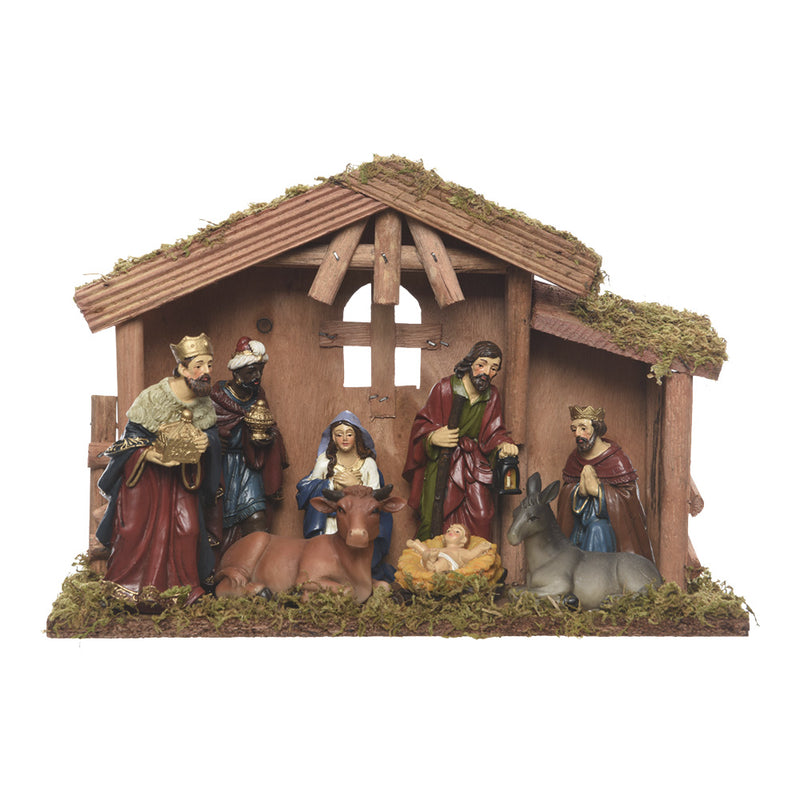 Nativity Scene 8 Figures 12Cm 15X8X13Cm