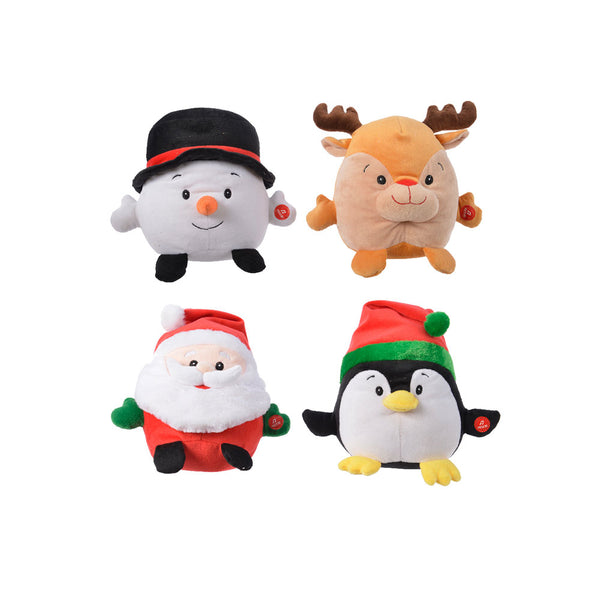 Singing Christmas Doll 4 Assorted Models With Vibration And Sound 21X20X21Cm