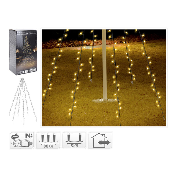 Outdoor Curtain 360 Warm White LEDs Special for Trees 8M (High)