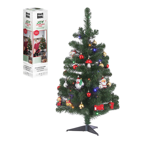 Children's Christmas Tree Kit with Decoration and LED Lights 90cm