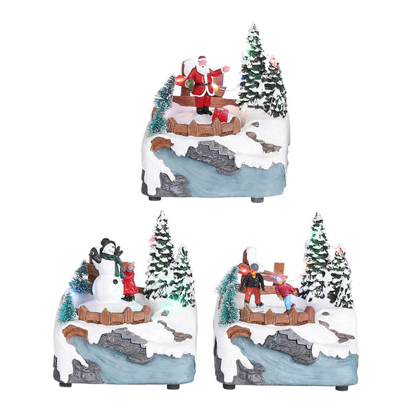 Christmas Scene Assorted Models 11X9X13.5Cm