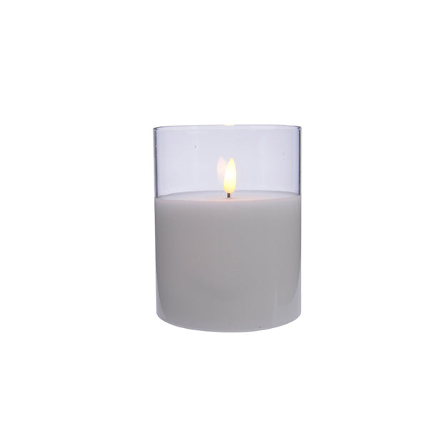 Led Candle In Glass Cup Ø10X13Cm