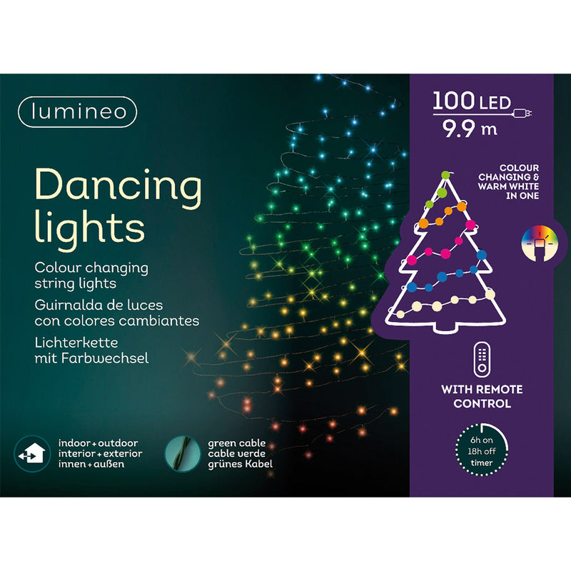 Dancing LED String Light with Remote Control 100 LEDs IP44 14.9M