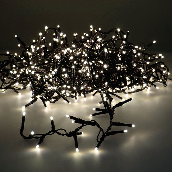 Compact LED String Light Flashing Outdoor Warm White 16M 500 LEDs Green Cable