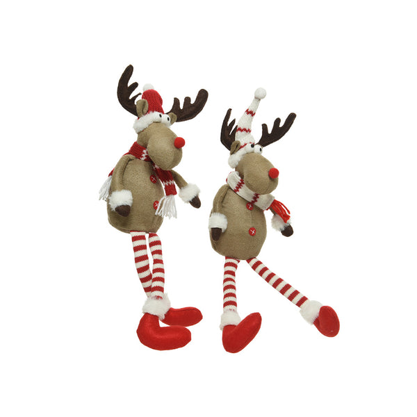 Reindeer Doll With Scarf 12.5X16X49Cm Assorted Colors / Models