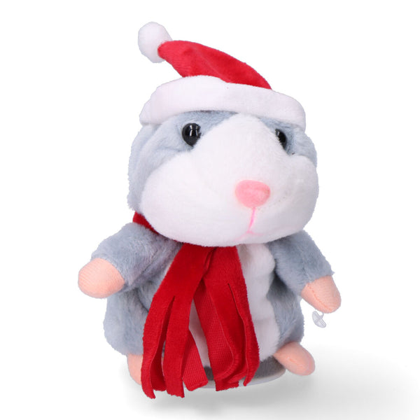 Christmas Plush Hamster 10x11x12cm Assorted Colors/Models