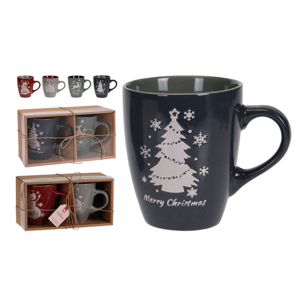 Set of 2 Christmas Mugs 320 ml, Assorted Models