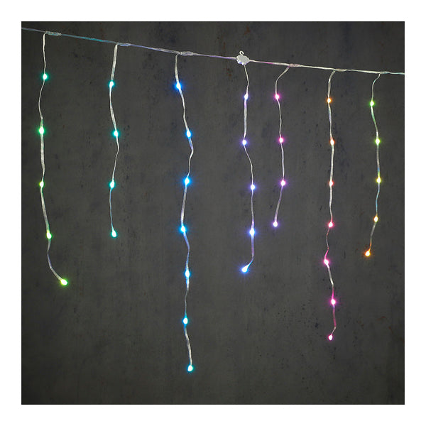 Multicolor Icicle Effect Led Curtain 300X70Cm