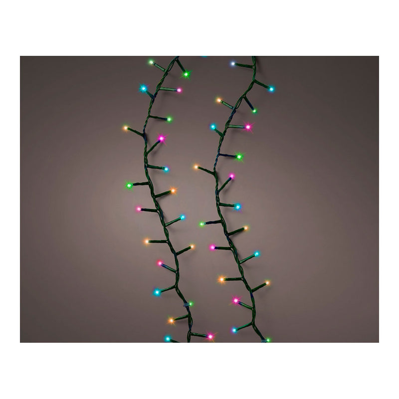 Compact Flashing Multicolor Pastel Led Garland 16M 500 LEDs Green Cable