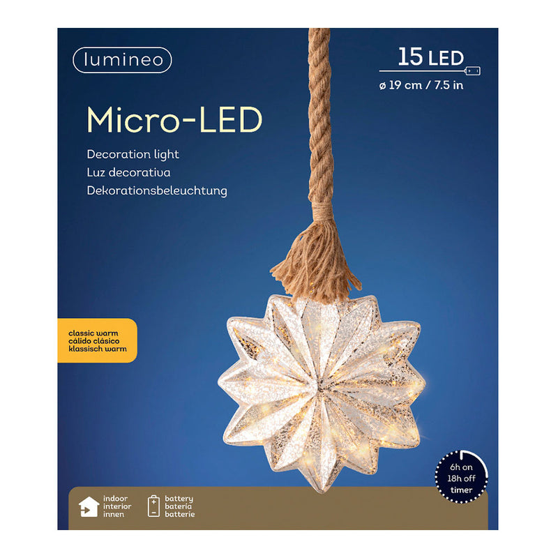 Microled Star Ø19X5Cm 15 Leds