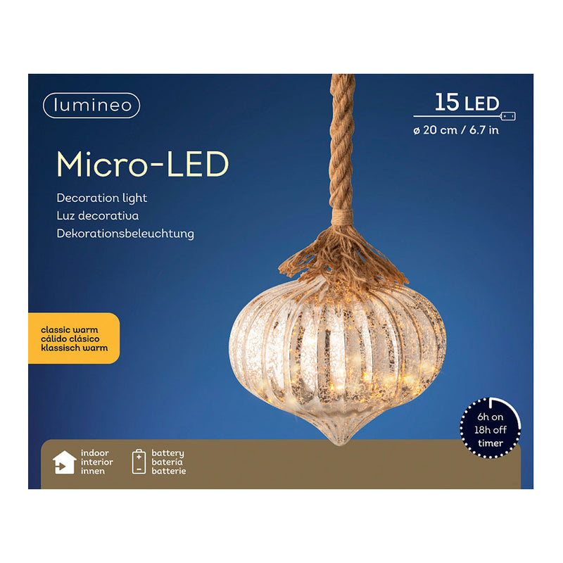 Luz Colgante Microled Ø20X21Cm 15 Leds