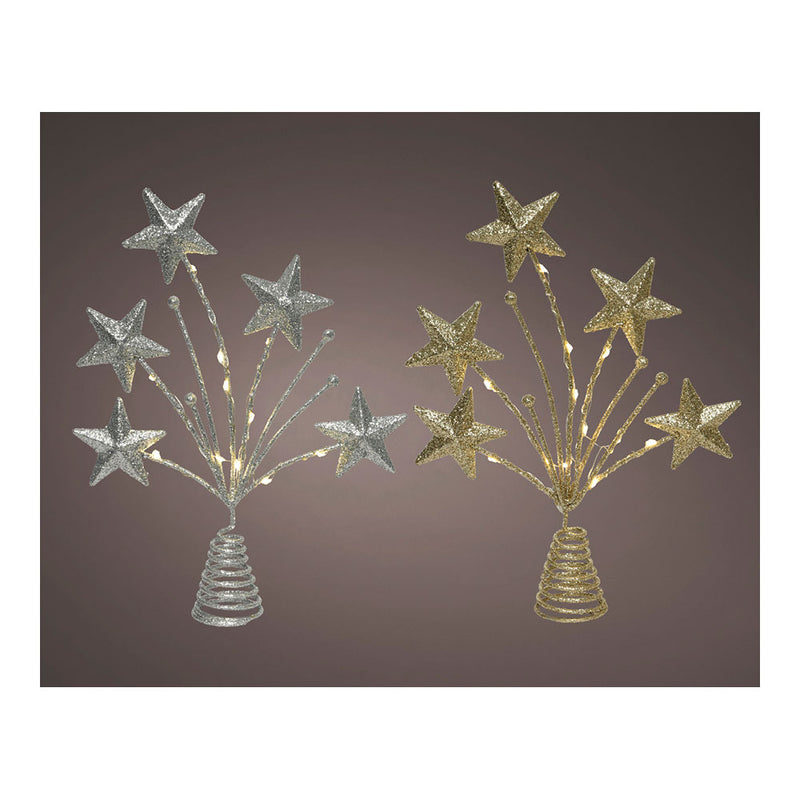 Christmas Tree Topper Star 5x21x31cm 12 LEDs Assorted Colors