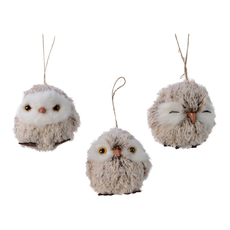 Polyester Owl (Unit Sale) Assorted Models, 7X7X7Cm