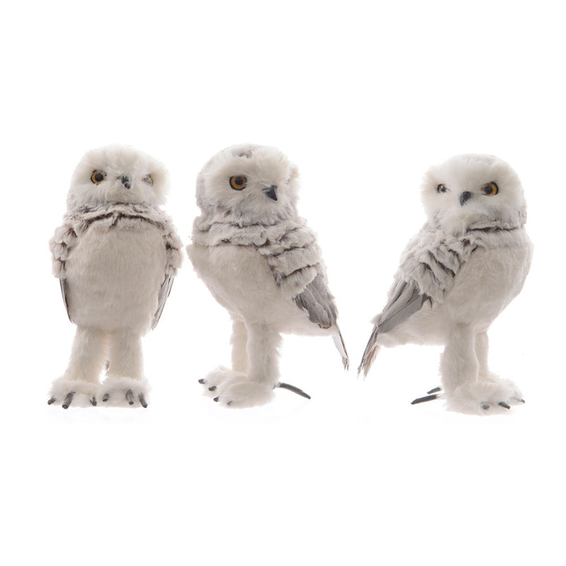 Polyester Owl, 3 Assorted Models 11x14x21cm