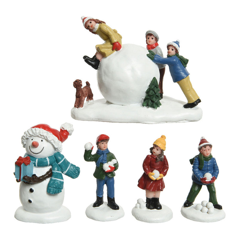 Pack of 5 Polyresin Figures Various Models