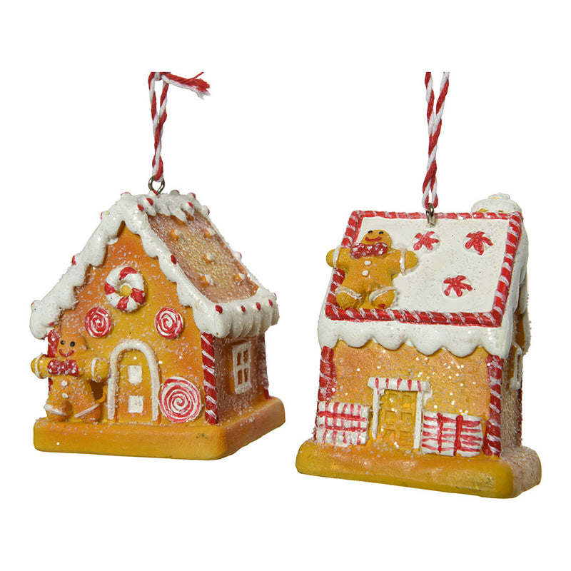 Polyresin Gingerbread House Assorted Designs 6.5x5x7cm