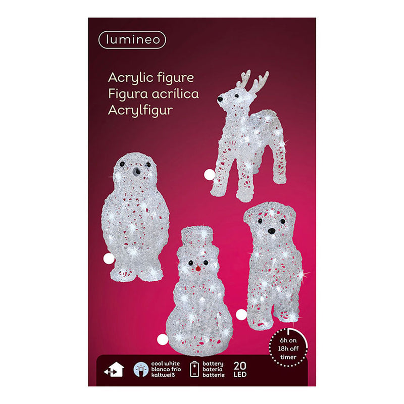 Figuras Navideñas De Animales Para Exterior A Pilas Modelos Surtidos 491031