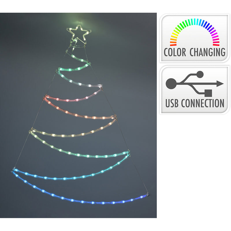 Led Ornament Tree, Rgb, Usb Connection