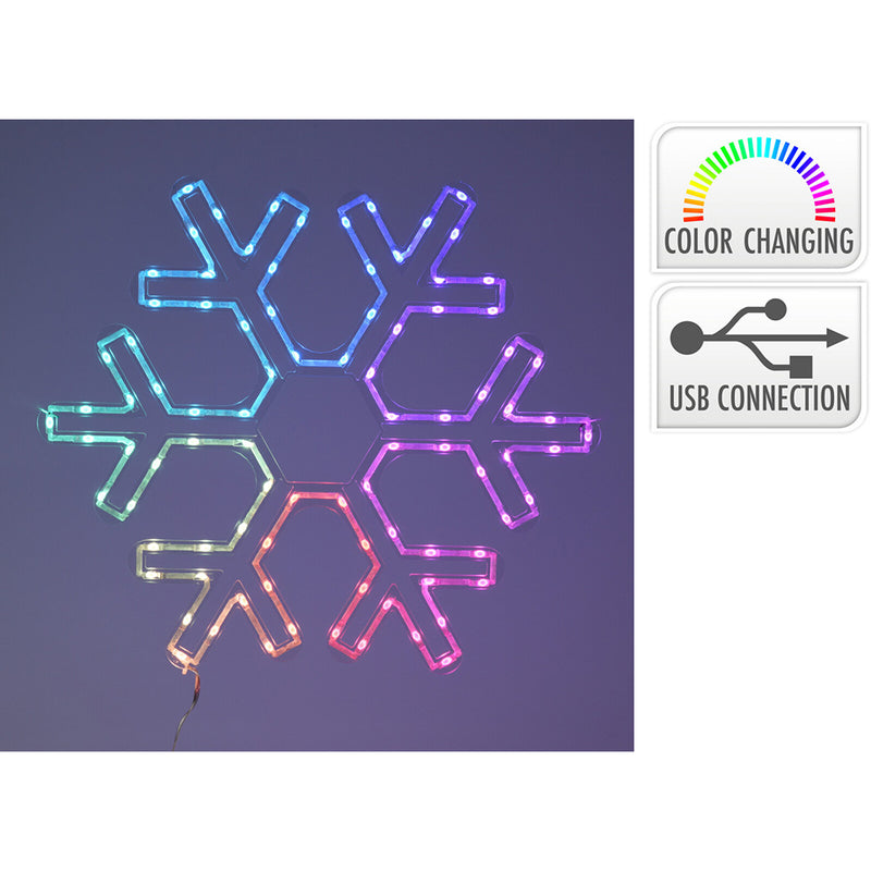 Ice Crystal Led Ornament, Rgb, 90 Leds, Usb Connection. Basics