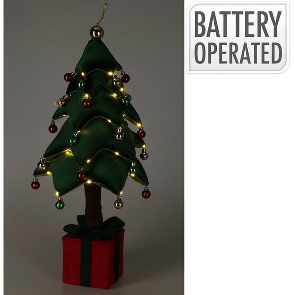 Basics LED Christmas Tree, Warm White, Battery Operated, 70cm