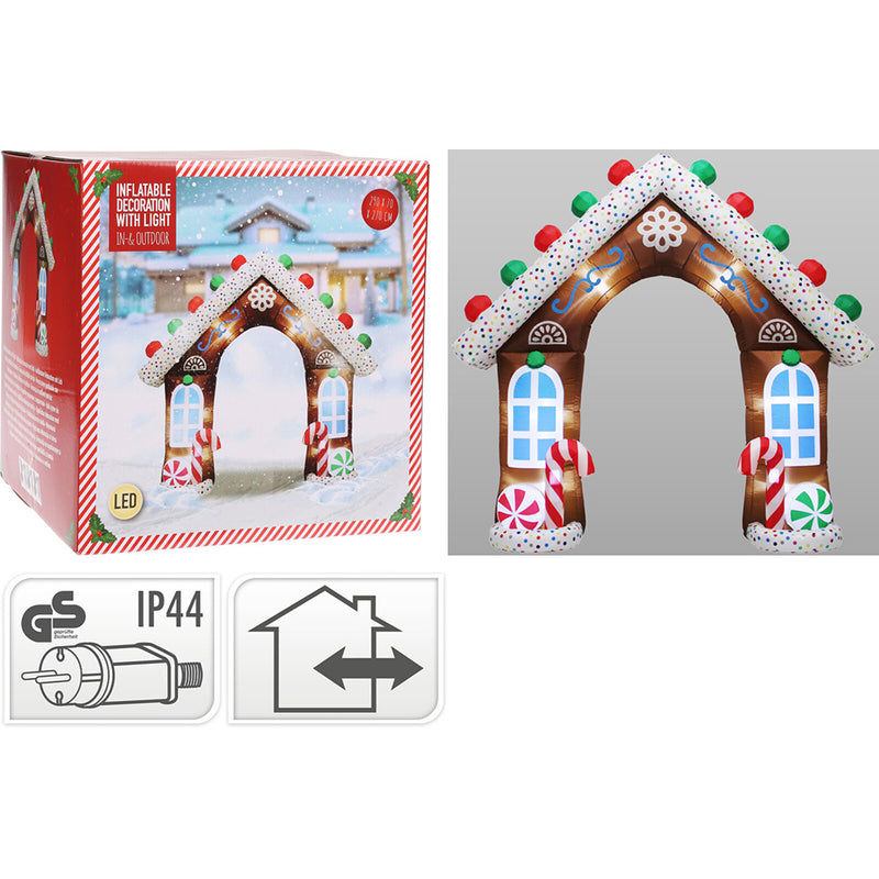 Inflatable Candy House With Led, Ip44, 220V, 290X70X270Cm. Basics