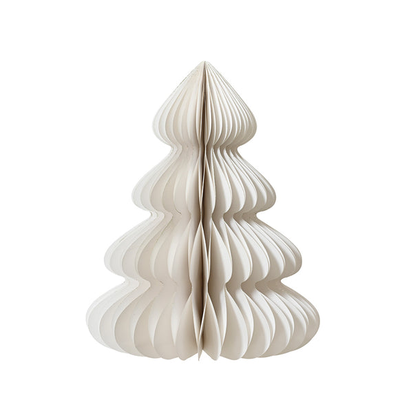 Folding Paper Tree Ornament, Off-White, Ø72x90cm. Decoris