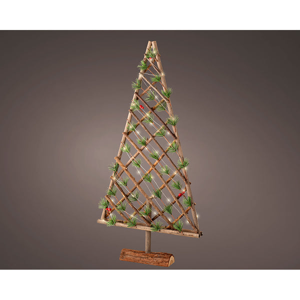 Microled Decorative Wooden Tree, 40 LEDs, 40x7x80cm, Warm White. Lumineo