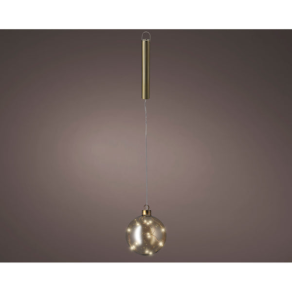 MicroLED Crystal Hanging Ball, Gold, Ø10Cm.