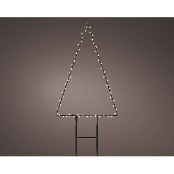 Microled stake in the shape of a pine tree, for outdoors, 18x0.6x27cm. Lumineo