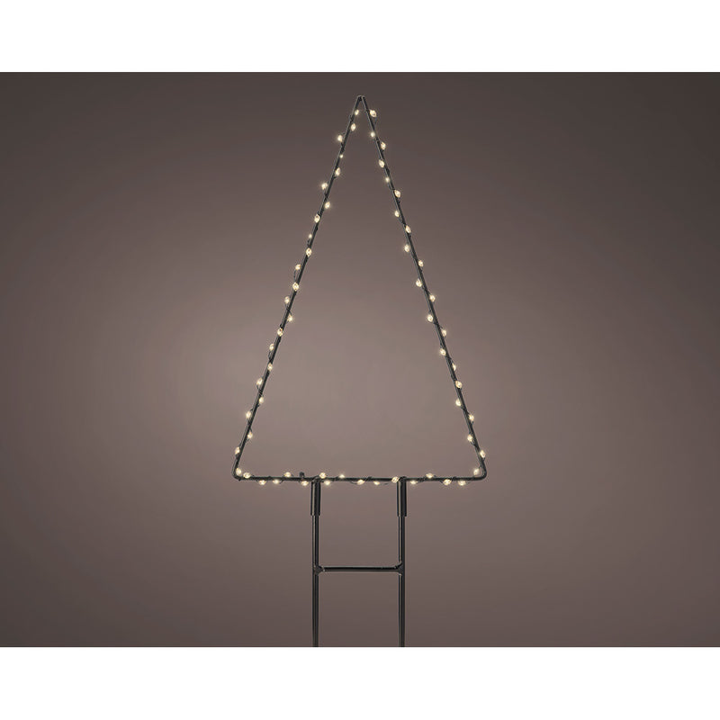 Microled stake in the shape of a pine tree, for outdoors, 18x0.6x27cm. Lumineo