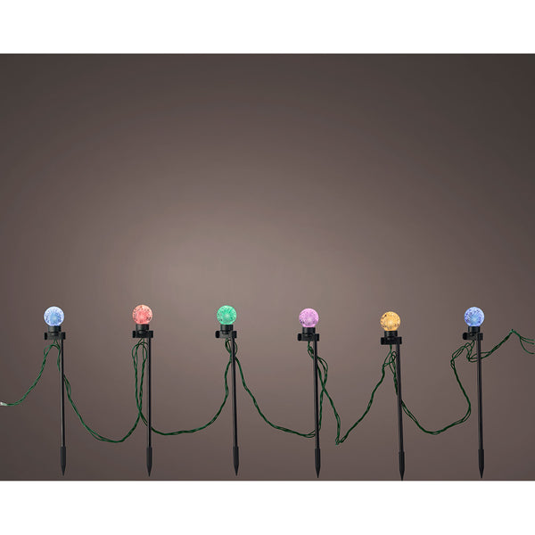 Flashing MicroLED String Light, 20 Lights with Stake, Warm White/Multicolor.