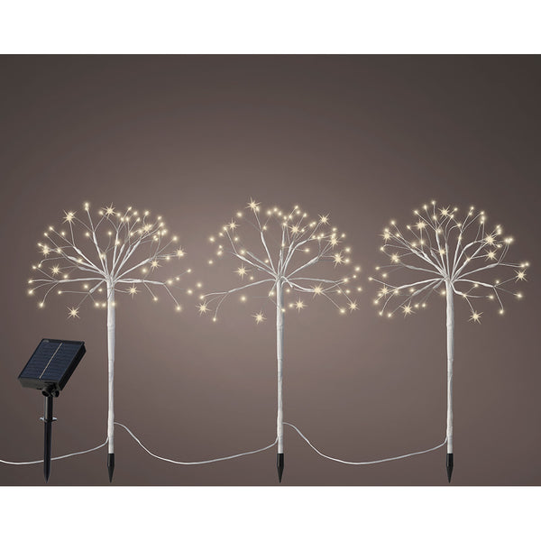 Decorative LED Light Flashing 3 Stakes Mini Solar Trees