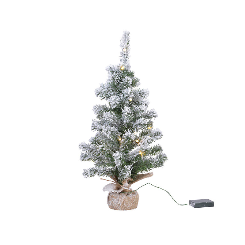 Mini Snowy Imperial Pine with Microled, Fixed Light, Ø36X60Cm, Warm White Light.