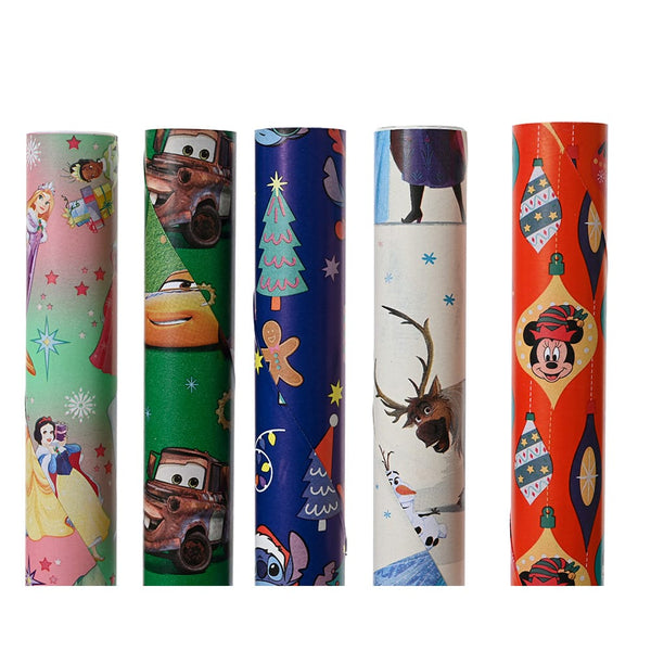 Gift Wrapping Paper Roll, 200x70cm, Assorted Disney Models.