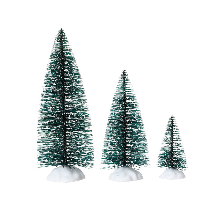 Set of 10 Snow Effect Pines