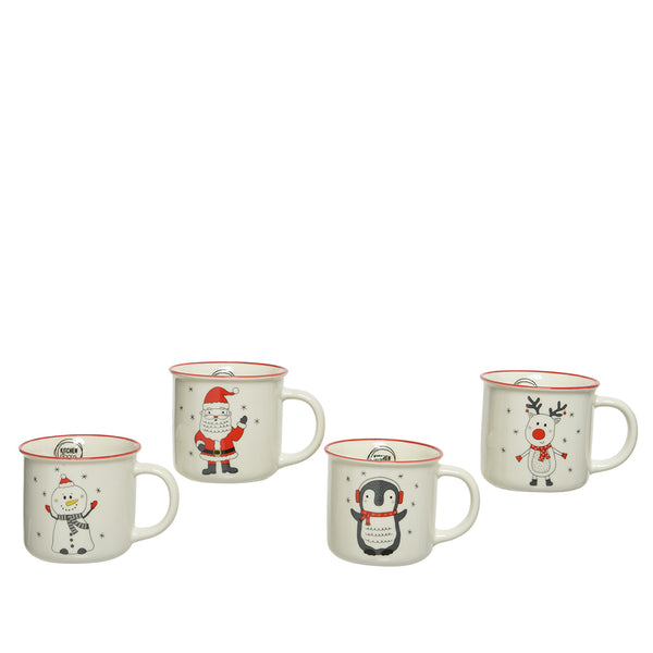 Taza De Porcelana Con Motivos Navideños, 4 Modelos.