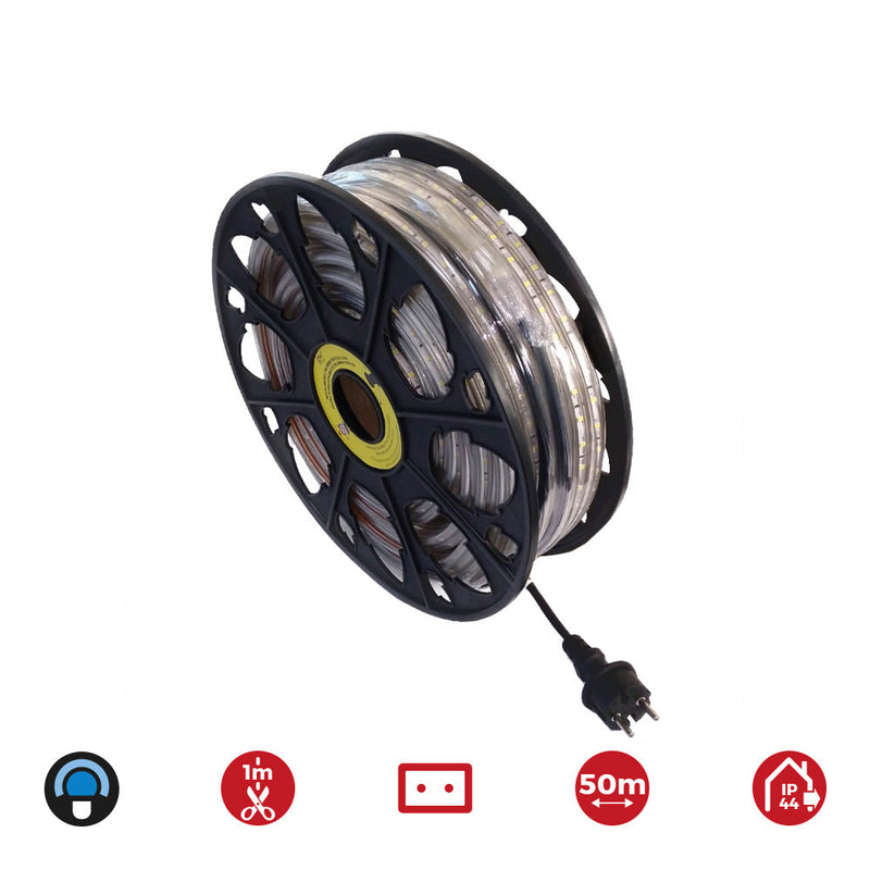 50M Led Strip. 60 Leds/M 4.2W/M Blue Ip44 Edm 220-240V (Indoor-Outdoor Use)