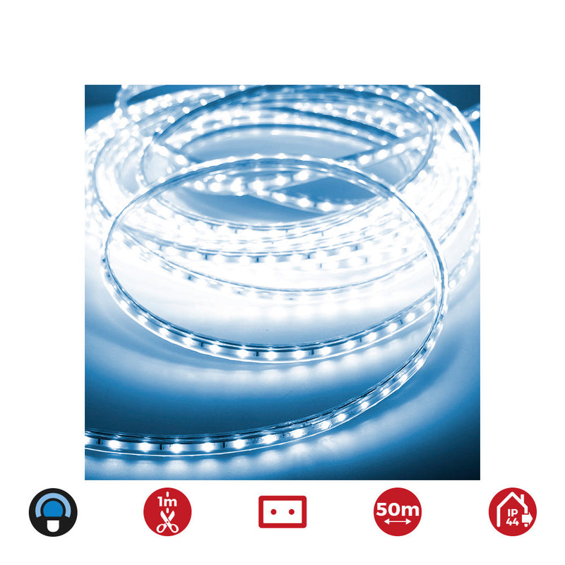 50M Led Strip. 60 Leds/M 4.2W/M Blue Ip44 Edm 220-240V (Indoor-Outdoor Use)