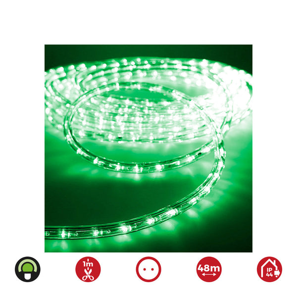 2 Way Fixed Flexiled Tube 48M. 30Leds/M Green Edm