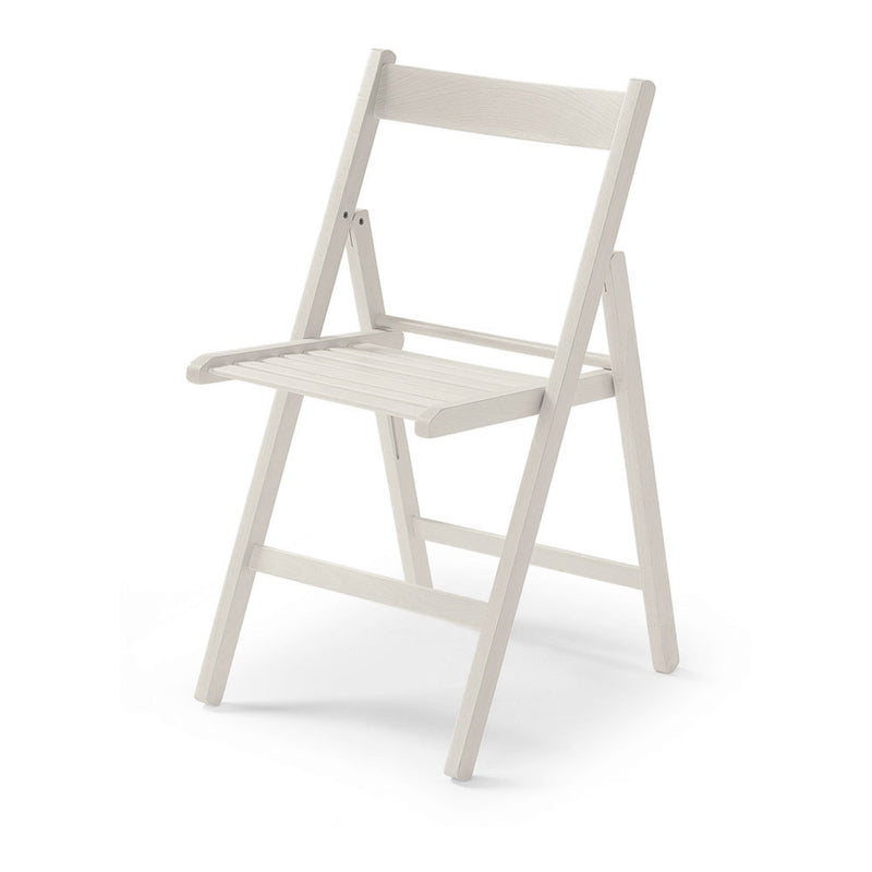 Silla Plegable De Madera Blanco Crudo 79X42,5X47,5Cm