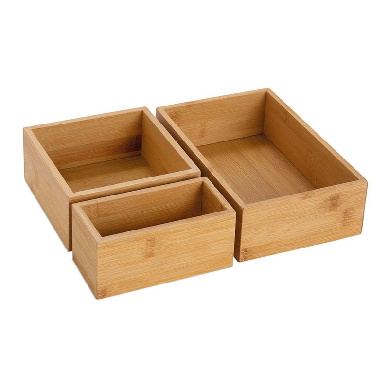 Set of 3 Storage Boxes 30x23x7cm Ax73022 Andrea House