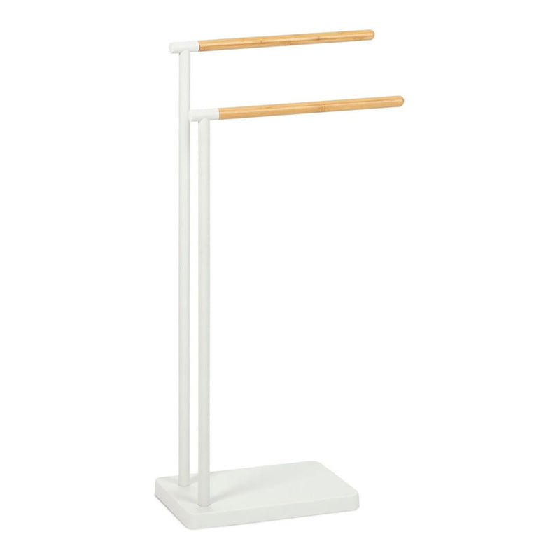 White Metal Towel Rack 30x20x78cm Ba72128 Andrea House