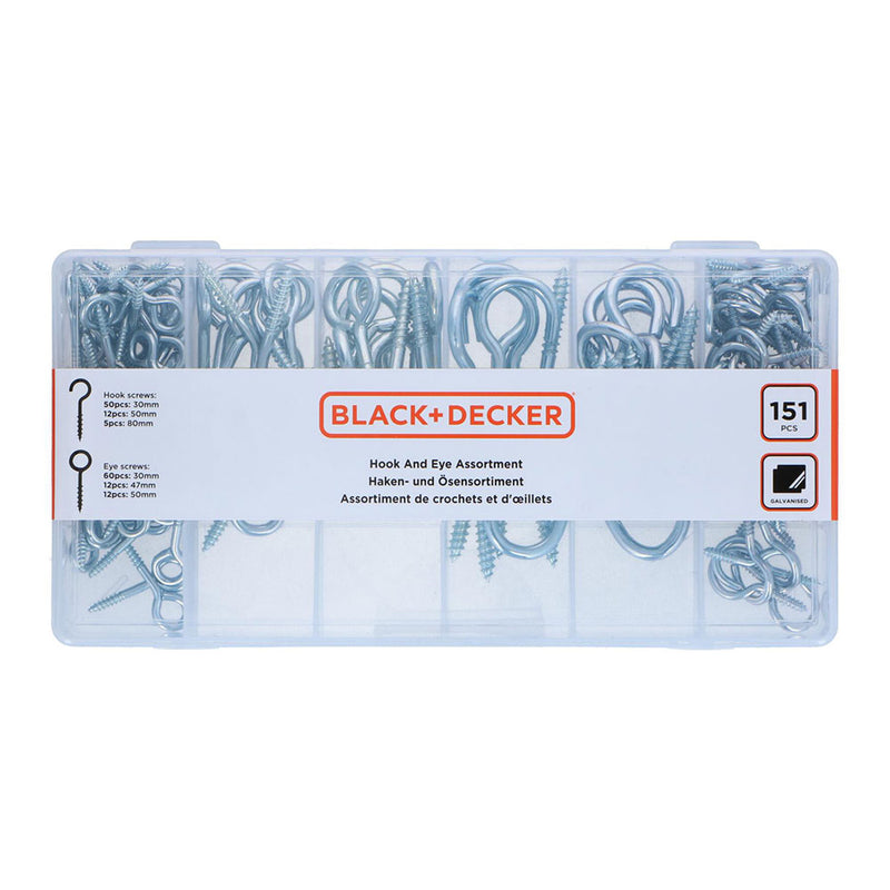 Assortment of female connectors, 151 pieces St Black+Decker