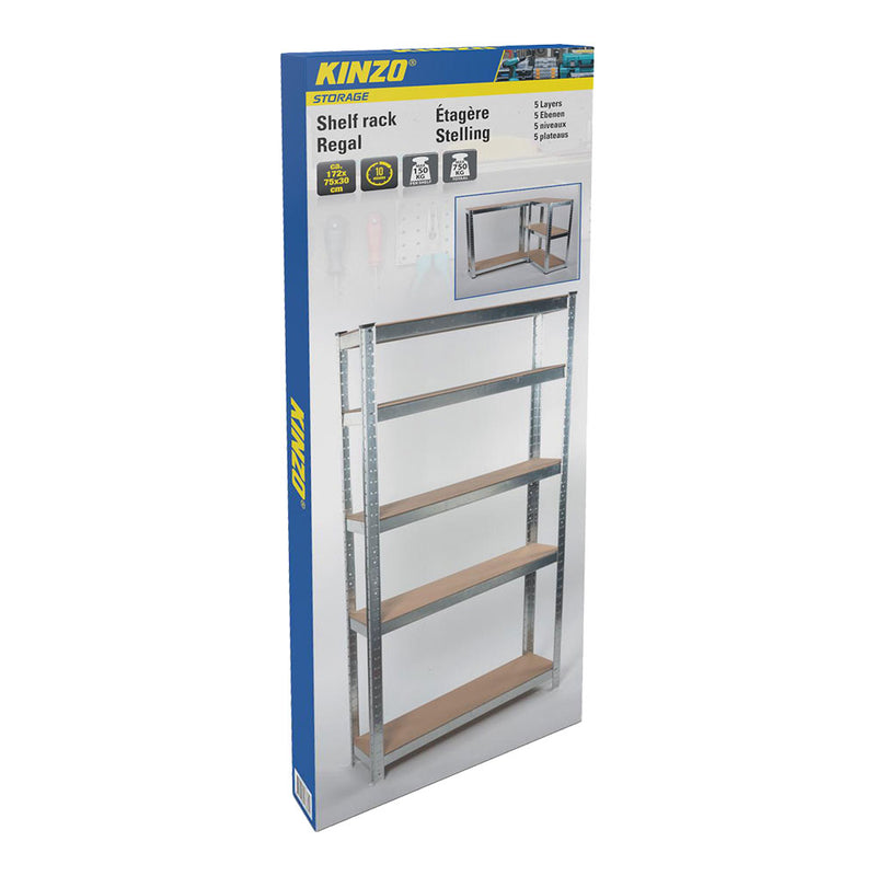 Kinzo 5-shelf shelving unit