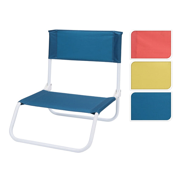 Folding Metal Beach Chair 45x50x45cm Assorted Colors