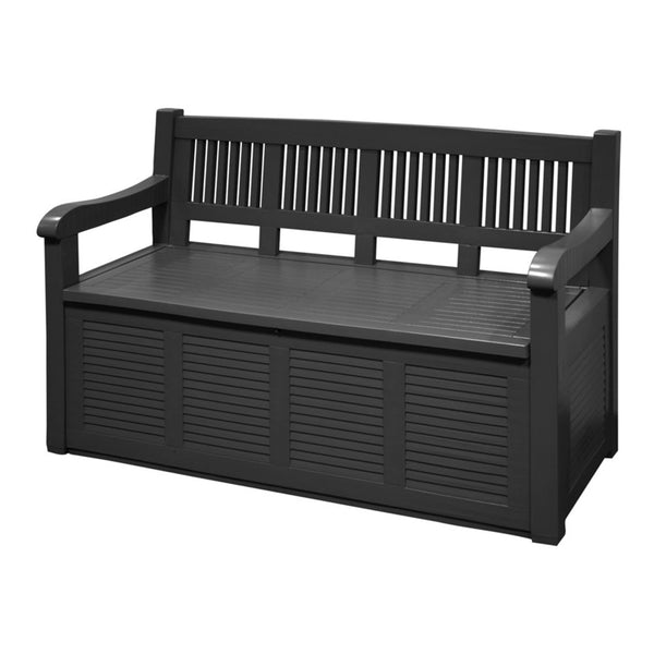 Garden Bench With Storage Drawer 280 L Color: Dark Grey 130X60X85Cm Model: Salzburg