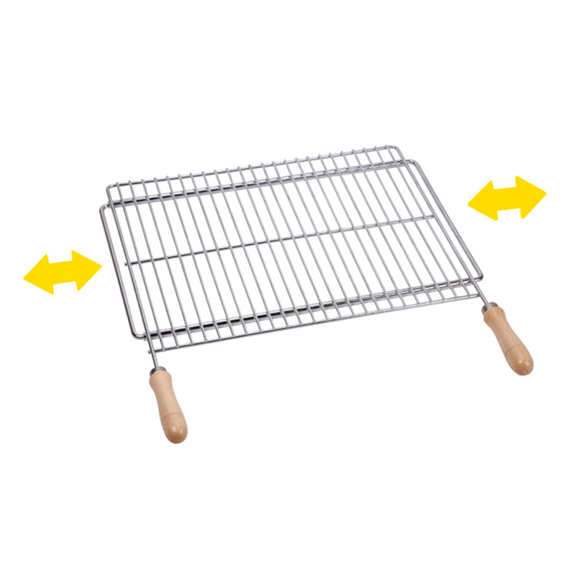 Extendable BBQ Grill 50x40cm Galvanized Steel