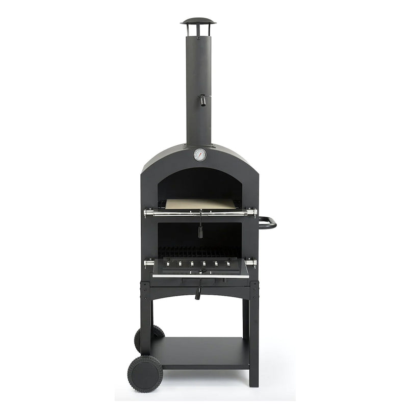 Charcoal Barbecue With Stone Oven 44.5X65X158Cm